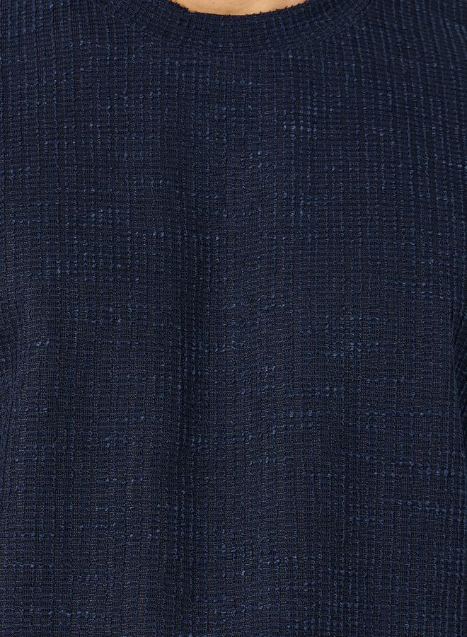 Styli Textured Short Sleeve Boxy Fit T-Shirt  - Image 3