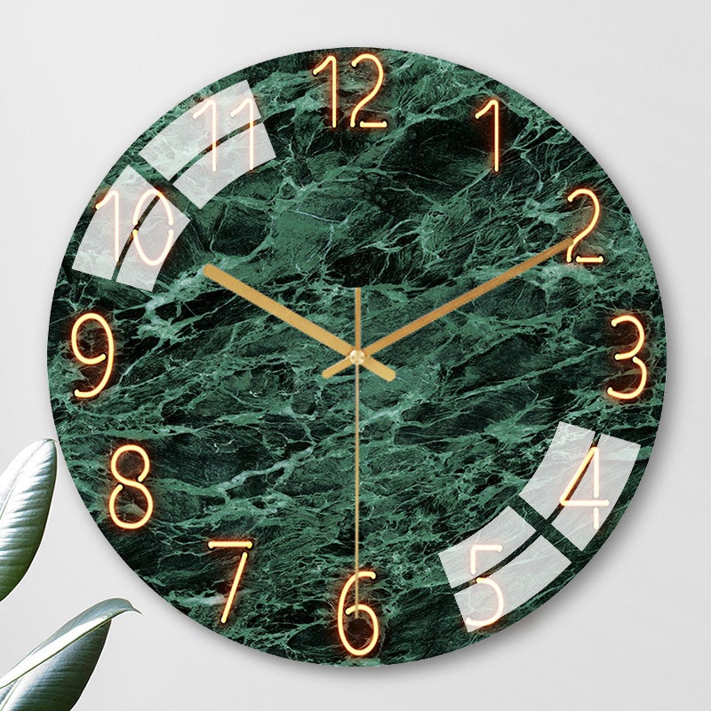 [30 Styles Optional] Tempered Glass Living Room Home Wall Clock Quartz Clock Wall Watch Silent Bedroom Clock - Image 2