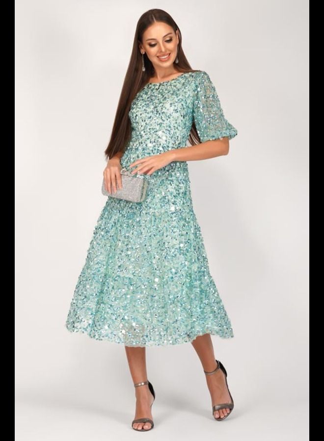 MISSTRANGE Hannah Multi Sequins Dress - Image 1