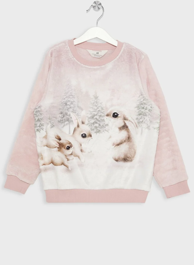 اتش اند ام Kids Rabbit Print Sweatshirt