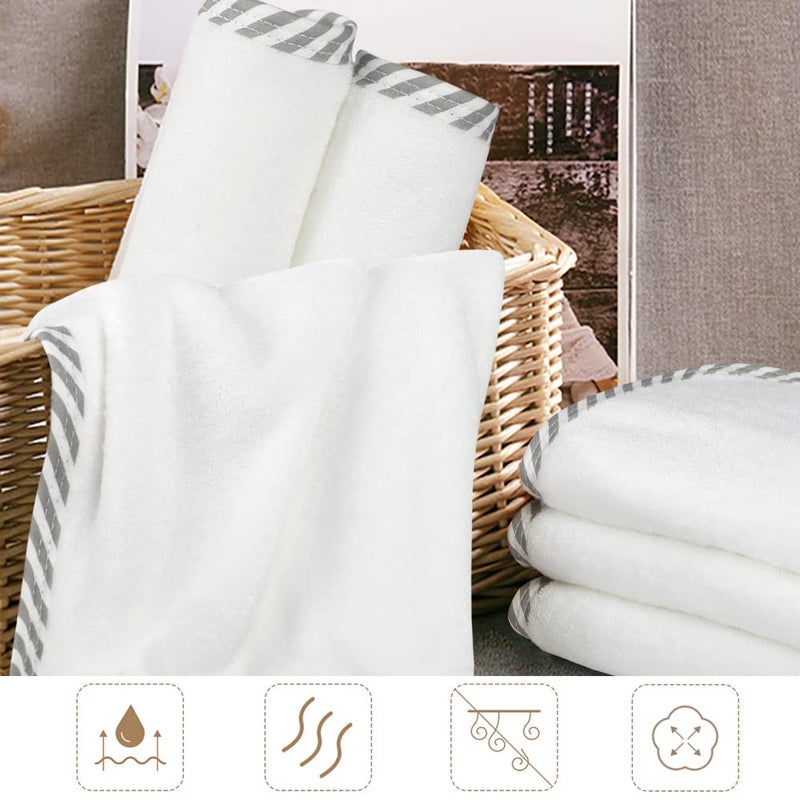 Looxii Baby Washcloths - Luxury Bamboo Wash Cloths 6 Pack Face Towel for Newborn， Infants and Toddler Soft & Absorbent 11"x11" - Image 5