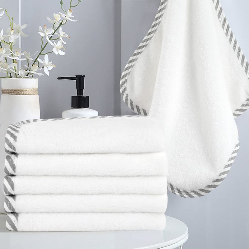 Looxii Baby Washcloths - Luxury Bamboo Wash Cloths 6 Pack Face Towel for Newborn， Infants and Toddler Soft & Absorbent 11"x11" - Image 4