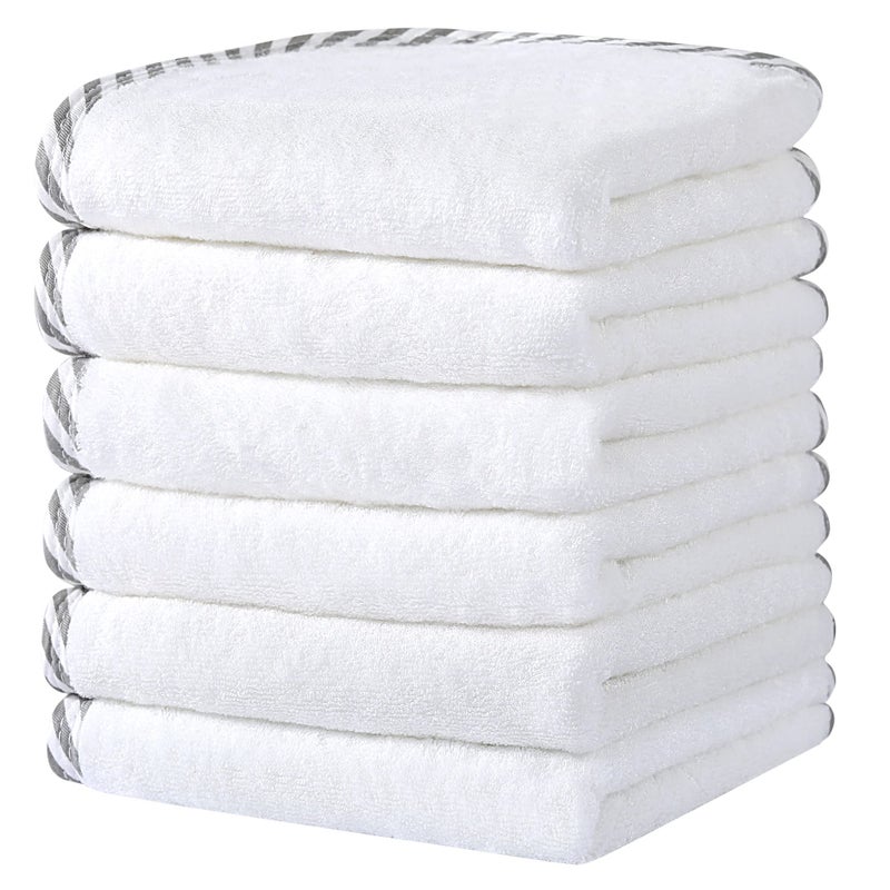 Looxii Baby Washcloths - Luxury Bamboo Wash Cloths 6 Pack Face Towel for Newborn， Infants and Toddler Soft & Absorbent 11"x11" - Image 1