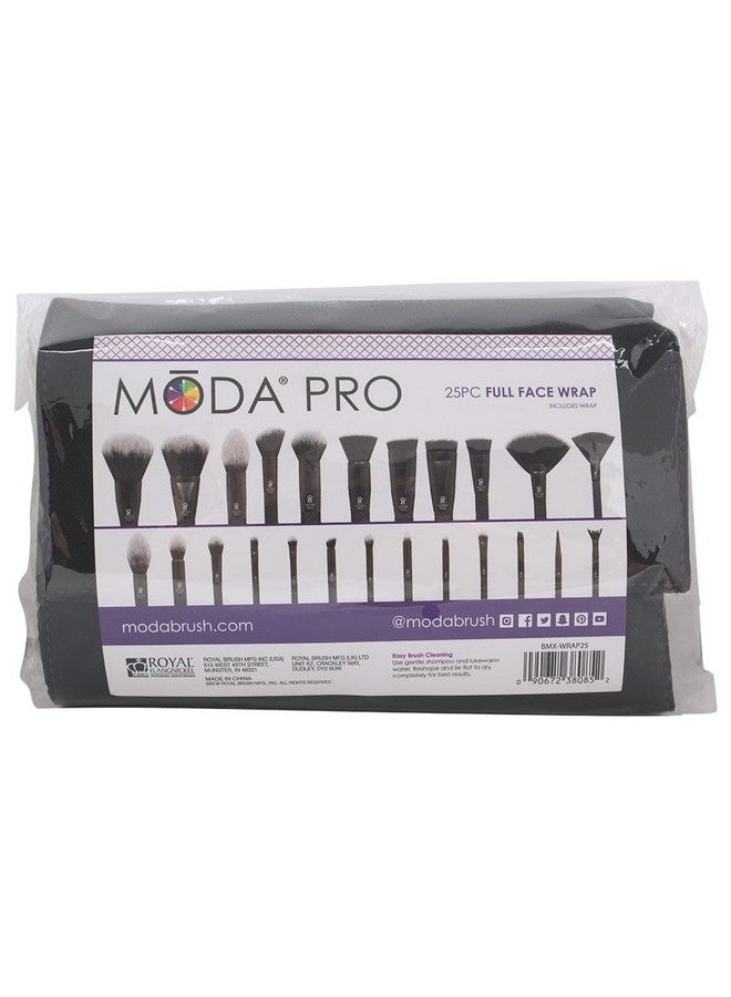 MODA Pro Full Face 25Pc Makeup Brush Set With Travel Pouch - Image 5