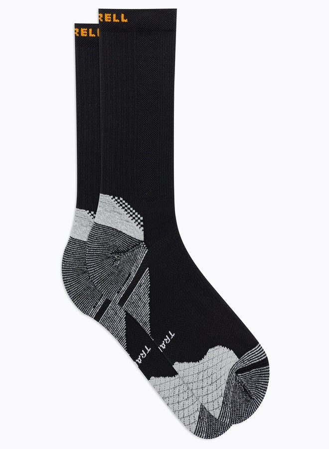 ميريل جوارب ميريل مبطنة للجري على الطرق الوعرة للرجال والنساء - عبوة من زوج واحد - للجنسين، مانعة للانزلاق، ضغط على الكعب وقوس القدم، أسود، صغير-متوسط - Image 3