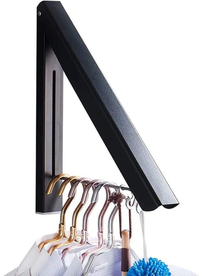 رف تجفيف الملابس، حمالات الغسيل لتجفيف الملابس، حمالة الملابس القابلة للسحب المثبتة على الحائط لغرفة الغسيل، المرآب، الاستخدام الداخلي والخارجي، الألومنيوم - Image 2