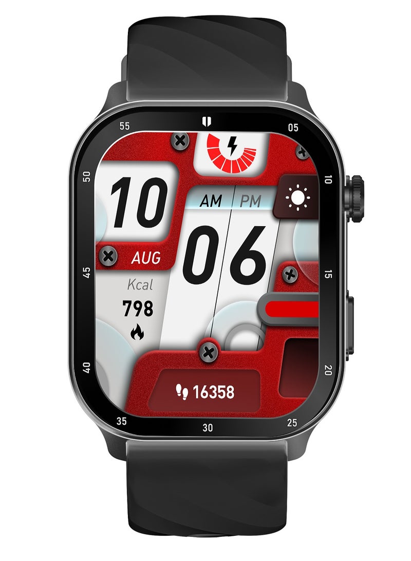 رولستيمي ساعة ذكية للرجال والنساء (إجراء / الرد على المكالمة) ، ساعة ذكية عالية الدقة مقاس 2.01 بوصة مقاومة للماء ، نظام تحديد المواقع متعدد الأنظمة ، شاشة نوم 24/7 ، بطارية 360 مللي أمبير في الساعة 10 أيام، 100 + وضع رياضي ، 200 + وجوه ساعة قائمة على السحابة ، شريط 300 أسود - Image 1