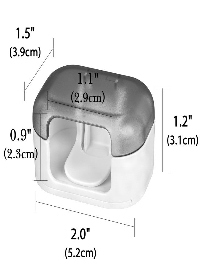 LUEXBOX 2 Pack Razor Holder with Cover for Shower Wall, Self Adhesive Razor Stand Shaver Organizer, Plastic Razor Hanger Hooks Compatible with Fusion 5 Proglide, Mach 3 Classic (Gray Clear) - Image 4