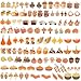 SANNIX 110Pcs55 Pairs Fall Charms Thanksgiving Charms for Jewelry Making Bulk Autumn Thanksgiving Pumpkin Maple Leaf Turkey Enamel Charm Pendants for DIY Bracelet Necklaces Earrings Craft - Image 2