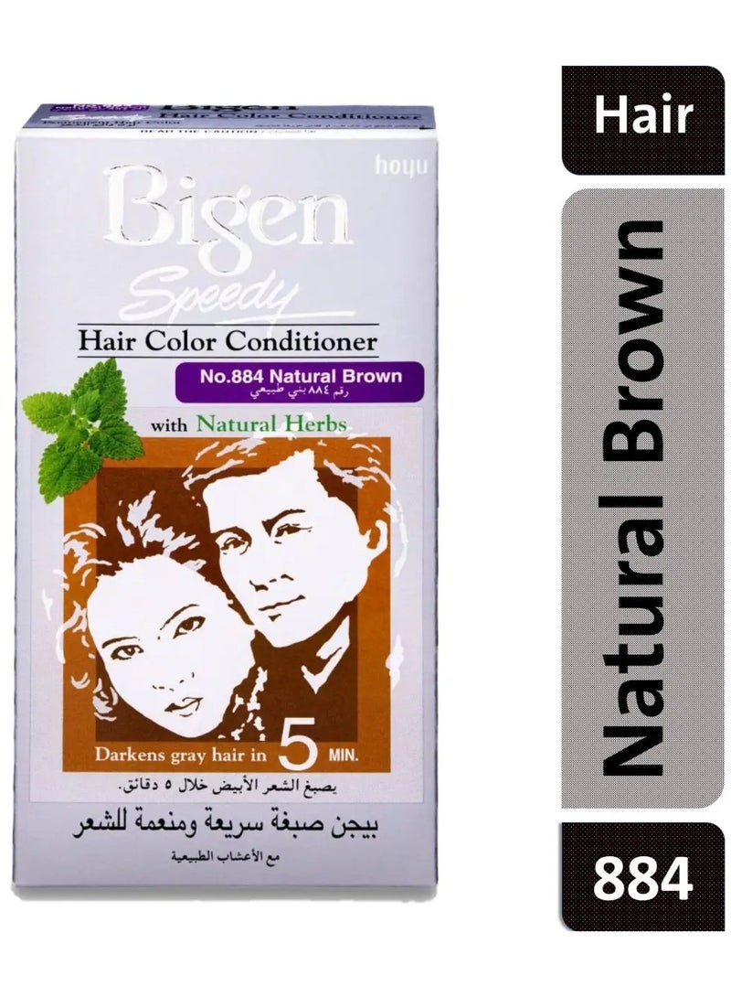 Bigen Speedy Hair Color Conditioner Natural Brown 884 - Image 1