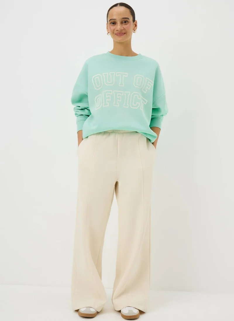 Matalan Green Out Of Office Graphic Sweatshirt