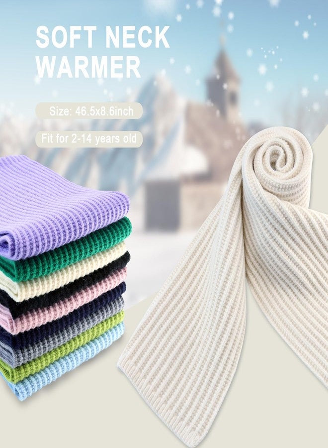 YATANAM Toddler Scarf Warm Knit Kids Neck Warmer Soft Stretch Baby Winter Scarves for Boys Girls (A-beige) - Image 3