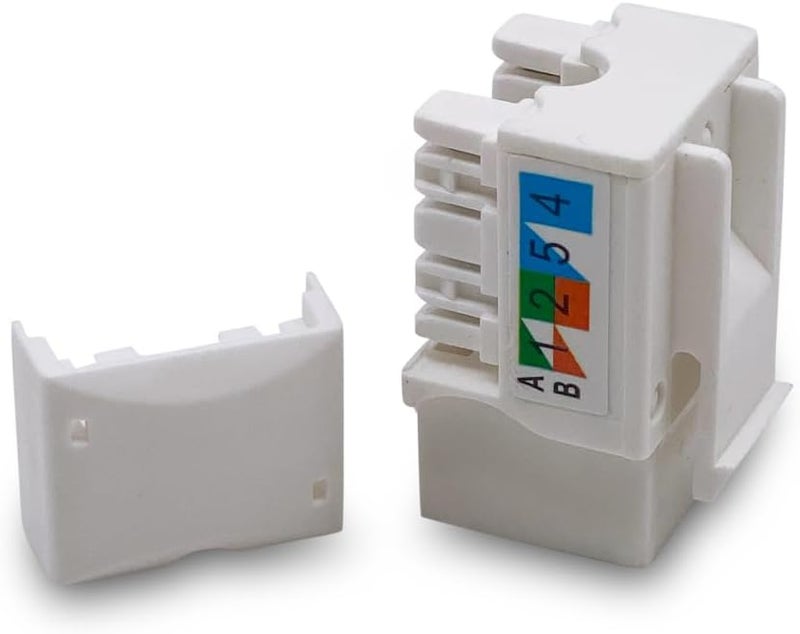 Verbex (5-Pack) Cat6 Keystone Jack - [UL Listed] - Ethernet Wall Jack - Wall Cat6 - Cat6 Network Coupler - Keystone Jack - Cat5/5e/6 Compatible - Cat6 Network Coupler - Image 3