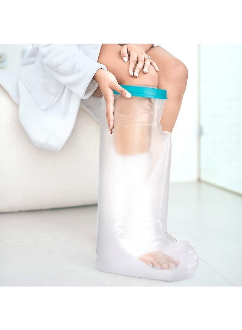 Cast Covers for Shower Leg Adult Foot, Waterproof Cast Cover Protector Keep Wound Bandage Dry, Watertight Cast Bag for Broken Leg Knee Ankle Orthopedic Boot 24 Inches - Image 1