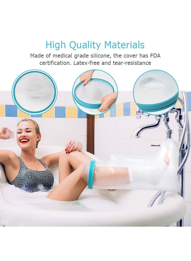 Cast Covers for Shower Leg Adult Foot, Waterproof Cast Cover Protector Keep Wound Bandage Dry, Watertight Cast Bag for Broken Leg Knee Ankle Orthopedic Boot 24 Inches - Image 3