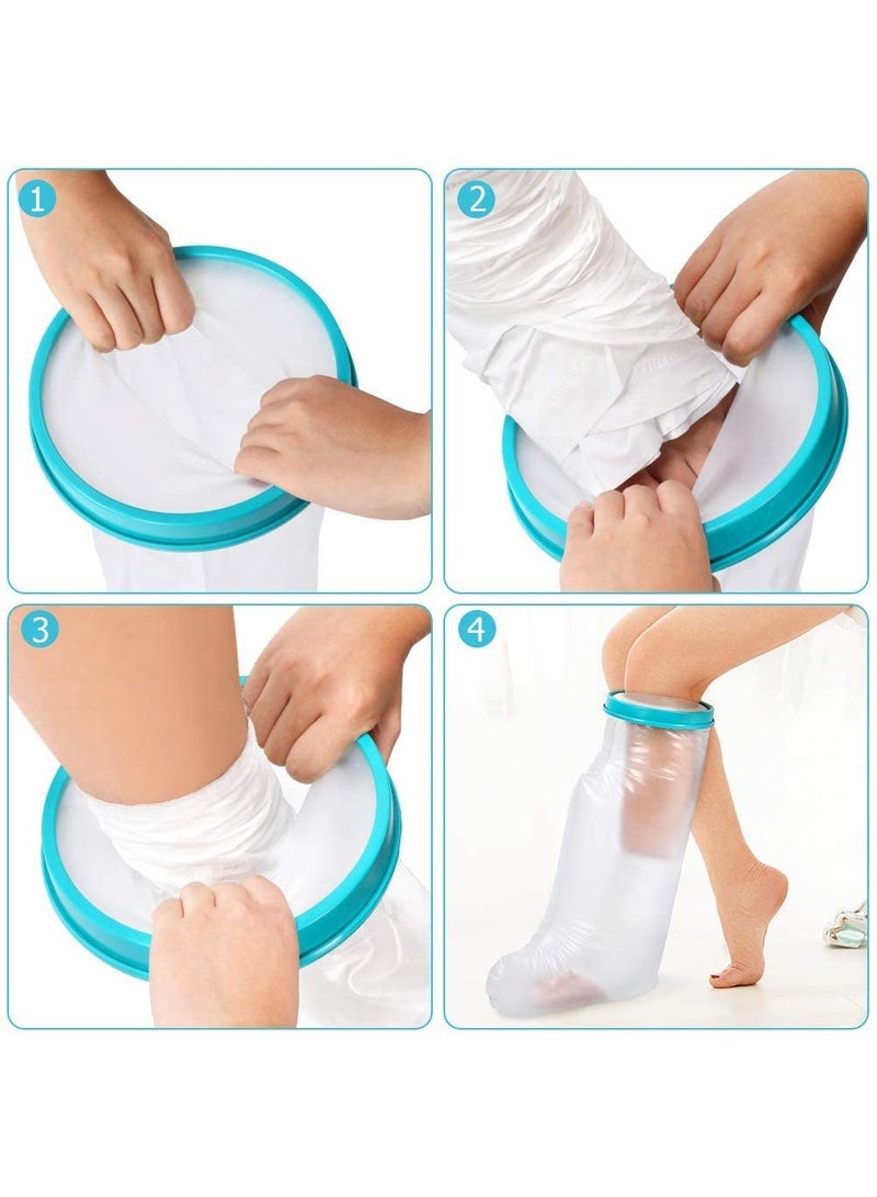 Cast Covers for Shower Leg Adult Foot, Waterproof Cast Cover Protector Keep Wound Bandage Dry, Watertight Cast Bag for Broken Leg Knee Ankle Orthopedic Boot 24 Inches - Image 5