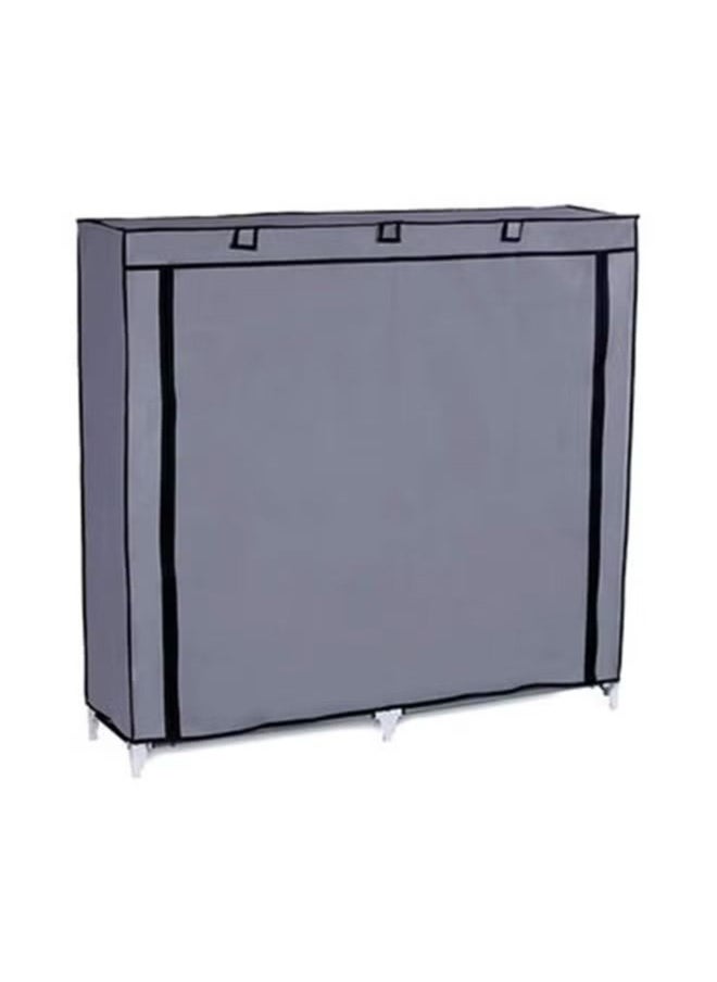 Generic - Double-row six-layer dustproof and moisture-proof shoe rack, non-woven Grey - Image 1