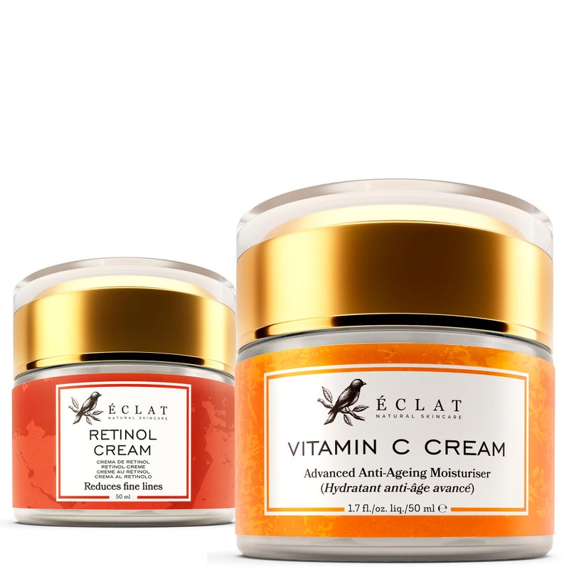 Eclat Skincare Plump & Smooth - Vitamin C Face Moisturizer and Retinol Face Moisturizer Night Cream - 100% Vegan & Dermatologist Developed - Image 1