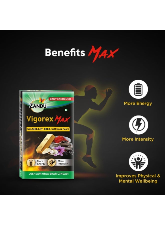 Zandu 20 Capsules, Enriched With Shilajit, Gold, Saffron, Pearl And Ashwagandha For Intensity And Energy - Image 3