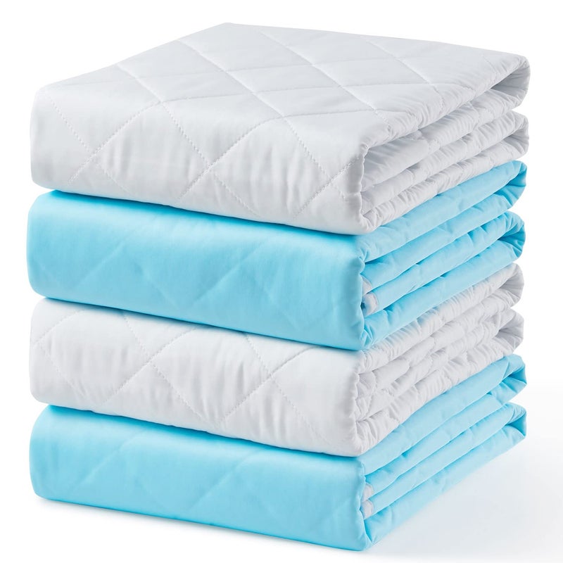 KANECH KANECH 34x36 4Pack Waterproof Washable Bed Pads for Kids Adults  Elderly  Pets Waterproof Mattress Protector  Reusable Bedwetting Incontinence Pads for Sofa Couch Floor 