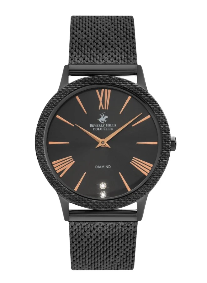 BEVERLY HILLS POLO CLUB Beverly Hills Polo Club BP3107X.060 Women Analog Display Watch & Mesh Strap Black