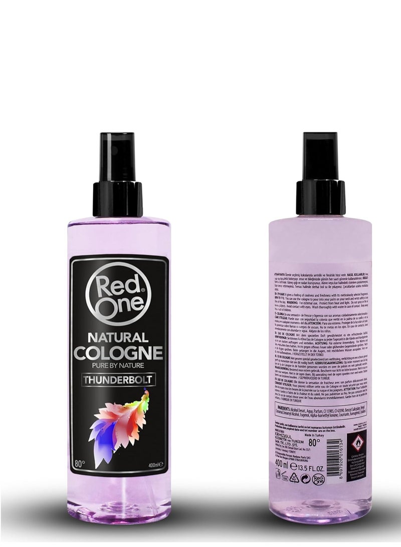 ريد ون رد ون ثاندربولت كولونيا طبيعية 400 مل – انتعاش يدوم طويلاً بعد الحلاقة للرجال - Image 2
