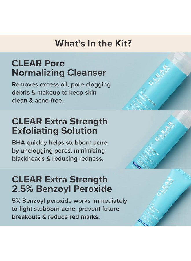 باولاز تشويس مجموعة Paula's Choice CLEAR Extra Strength لعلاج حب الشباب، 2% حمض الساليسيليك و5% بيروكسيد البنزويل لعلاج حب الشباب الشديد وتخفيف الاحمرار، قد تختلف العبوة - Image 4