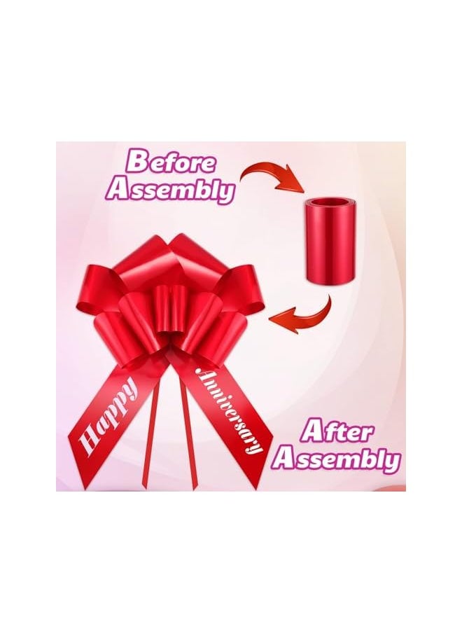 The Bros Big Car Bow, Happy Birthday Car Bow, Big Red Bow Gift, Giant Bow for Car, Huge Car Bow, Gift Wrapping, Big Gift Bow for Car Decor, Red, 30 inch  - Image 5