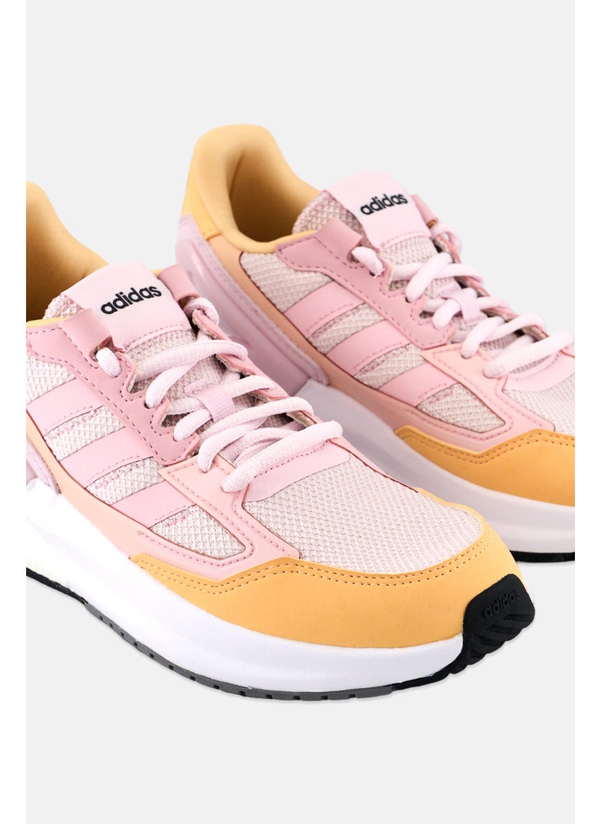 Adidas - Women Nebzed Super Running Shoes, Pink/Orange - Image 1