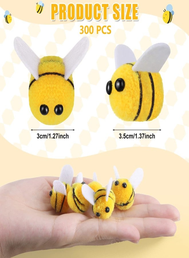 Yunsailing Felt Bees Bulk Craft Ball Bees Cute Plush Bees for Crafts DIY Baby Shower Gender Reveal Gift Bee Themed Party Decoration(100 Pcs) - Image 2