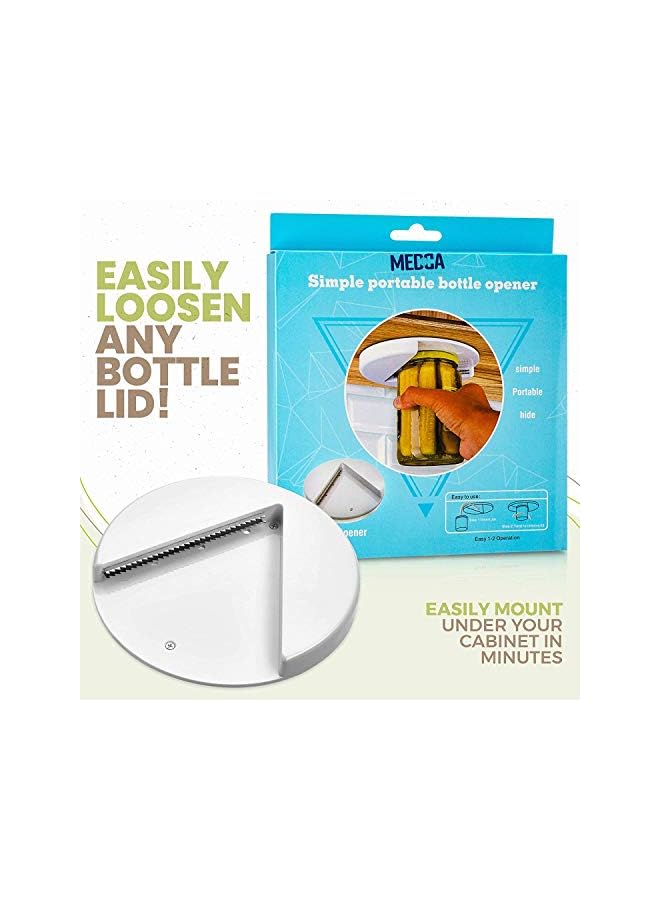 MEDca Cabinet Jar Opener - Undermount Lid Gripper Tool Easily Grip and Unscrew Multi-Sized Jars, Bottles and Containers - Ideal Kitchen Gadget for Weak Hands and Seniors with Arthritis - Image 4