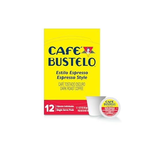 Cafe Bustelo Caf Bustelo Espresso Style Dark Roast Single Serve Coffee Pods 12 Count Pack of 1 - Image 1