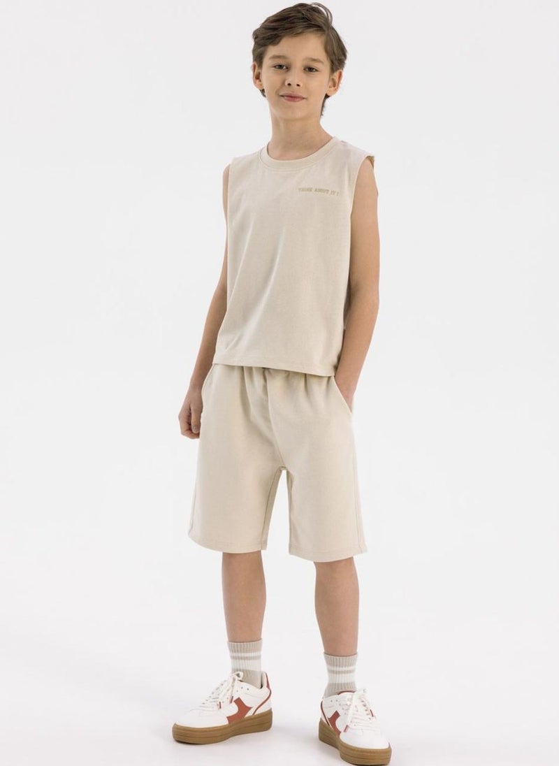 MINOTI Kids Boys Sleeveless Top & Shorts Set - Image 1