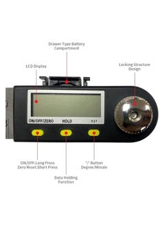 بروماس منقلة مسطرة تحديد الزوايا الرقمية، طول 8 بوصة/200 مم، شاشة LCD، كاشف زاوية النجارة من الفولاذ المقاوم للصدأ، تثبيت/تدور، مم/بوصة للبناء  - Image 5