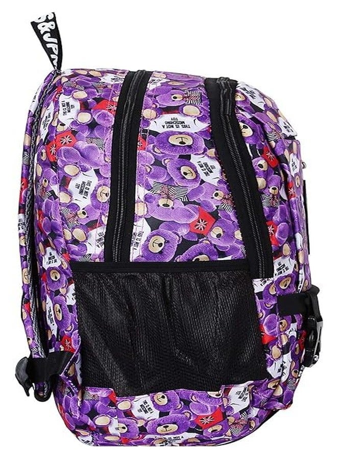 Areo Unisex Multicolured Purple Good Looking Backpack - Image 3