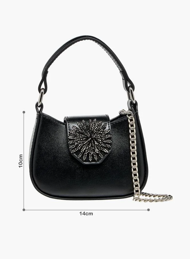 سيليست Embellished Crossbody Bag with Chain Strap Ramadan Collection