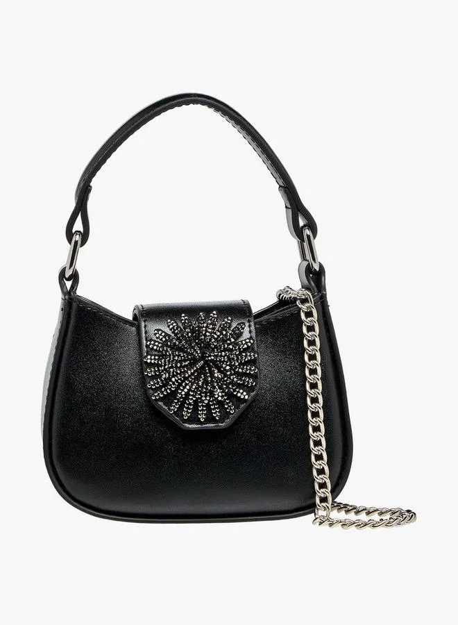 سيليست Embellished Crossbody Bag with Chain Strap Ramadan Collection