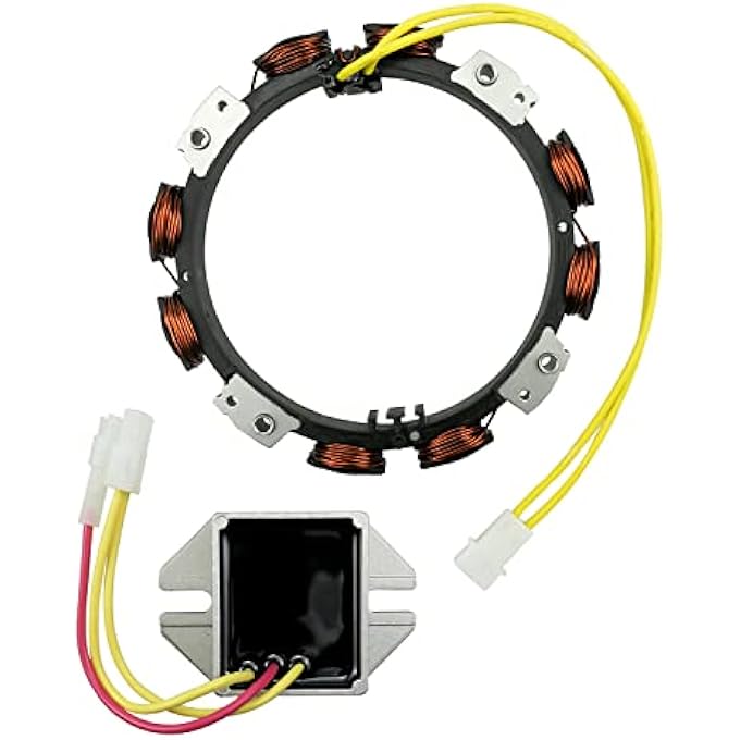 GUZIKO Alternator 10-16 Amp Replace 592830 696458 and Voltage Regulator Replace 394890 Fit for Briggs Stratton John D 96458 691064 393295 845907 394890 797375 393374 691185 JD GT235 LT166 - Image 1