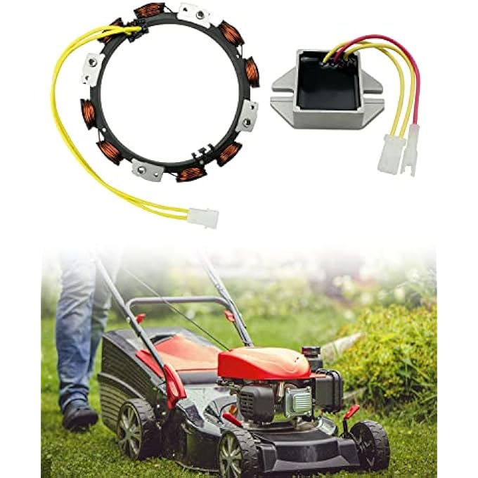 GUZIKO Alternator 10-16 Amp Replace 592830 696458 and Voltage Regulator Replace 394890 Fit for Briggs Stratton John D 96458 691064 393295 845907 394890 797375 393374 691185 JD GT235 LT166 - Image 2