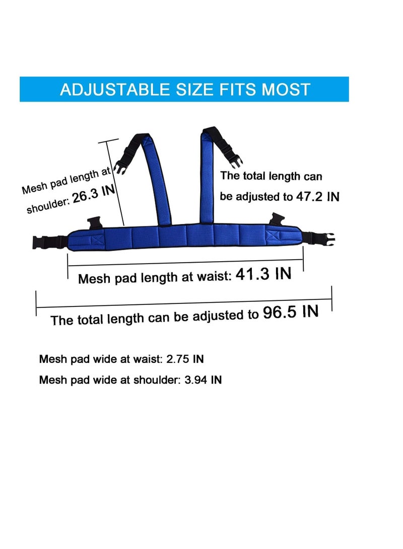 Wheelchair Seat Belt Torso Support Vest for Patient Elderly Disabled Adjustable Full Body Harness Prevent Tilting or Falling Keep User Upright Chest Waist Band with Easy Release Buckles - Image 5