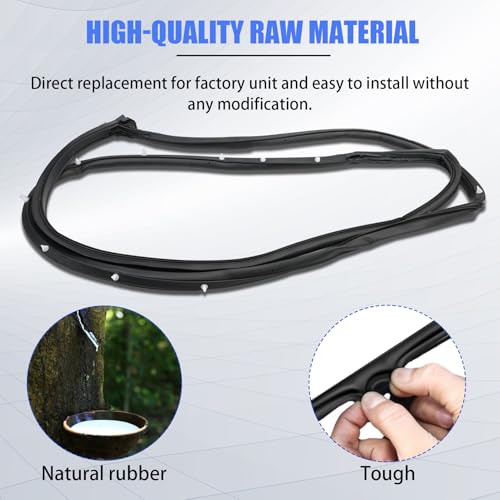 Anlseiod Front Door Weatherstrip Moulding Seal Rubber for Civic Sedan 2012 2013 2014 2015 Left and Right Side Door Weatherstrip Front Left Opening Seal Stripping Replaces#‎72350-TR3-A01 - Image 2