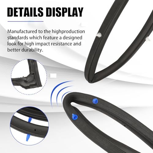 Anlseiod Front Door Weatherstrip Moulding Seal Rubber for Civic Sedan 2012 2013 2014 2015 Left and Right Side Door Weatherstrip Front Left Opening Seal Stripping Replaces#‎72350-TR3-A01 - Image 5