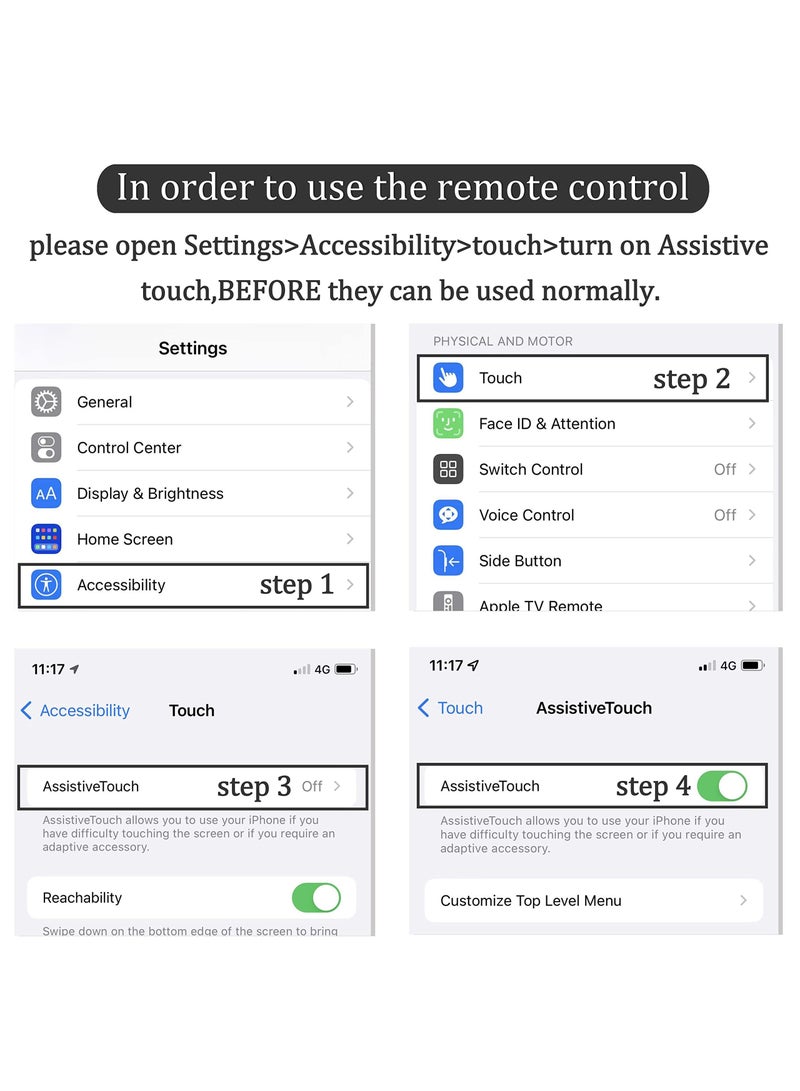 SYOSI Remote Control for TikTok, Kindle App Page Turner, Bluetooth Camera Video Recording, Tik Tok Scrolling Ring for Sending on iPhone, iPad, iOS, Android Camera Remote Shutter Selfie Button, Black. - Image 2