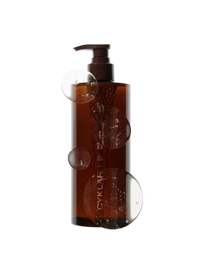 CYKLAR Sensorial Body Wash. Sacred Santal Hydrating Cleanser with Moisture Locking Multi-Oil Complex, Sodium PCA and Glycerin. Nourishing Shower Gel for Women and Men, 16.5 Fl Oz Luxury Bodywash - Image 1
