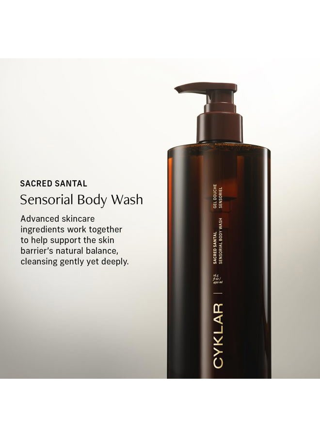 CYKLAR Sensorial Body Wash. Sacred Santal Hydrating Cleanser with Moisture Locking Multi-Oil Complex, Sodium PCA and Glycerin. Nourishing Shower Gel for Women and Men, 16.5 Fl Oz Luxury Bodywash - Image 2