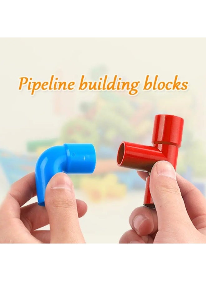 F.A.M.S Kids Pipe Building Blocks Set – 100 PCS Educational Construction Tubes Toy for Creative Building, STEM Learning & Fine Motor Skills Development – Colorful Connect Tubes for Boys & Girls - Image 5