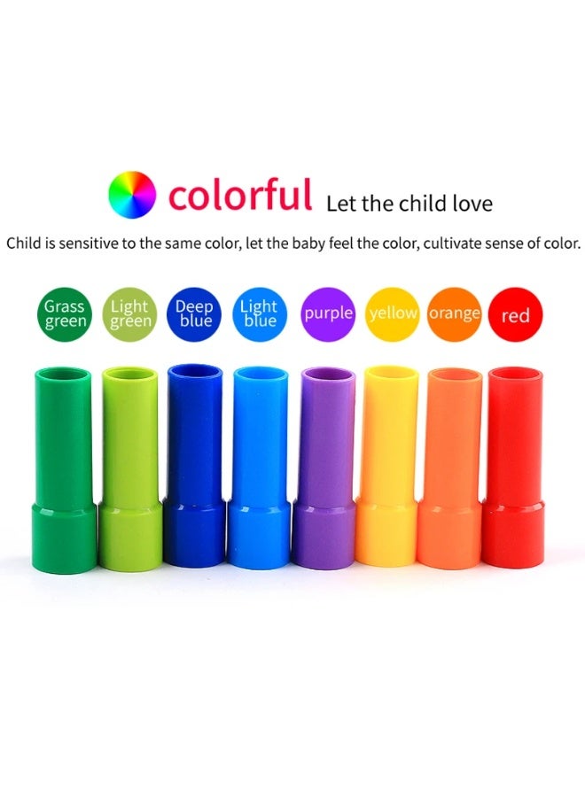 F.A.M.S Kids Pipe Building Blocks Set – 100 PCS Educational Construction Tubes Toy for Creative Building, STEM Learning & Fine Motor Skills Development – Colorful Connect Tubes for Boys & Girls - Image 2