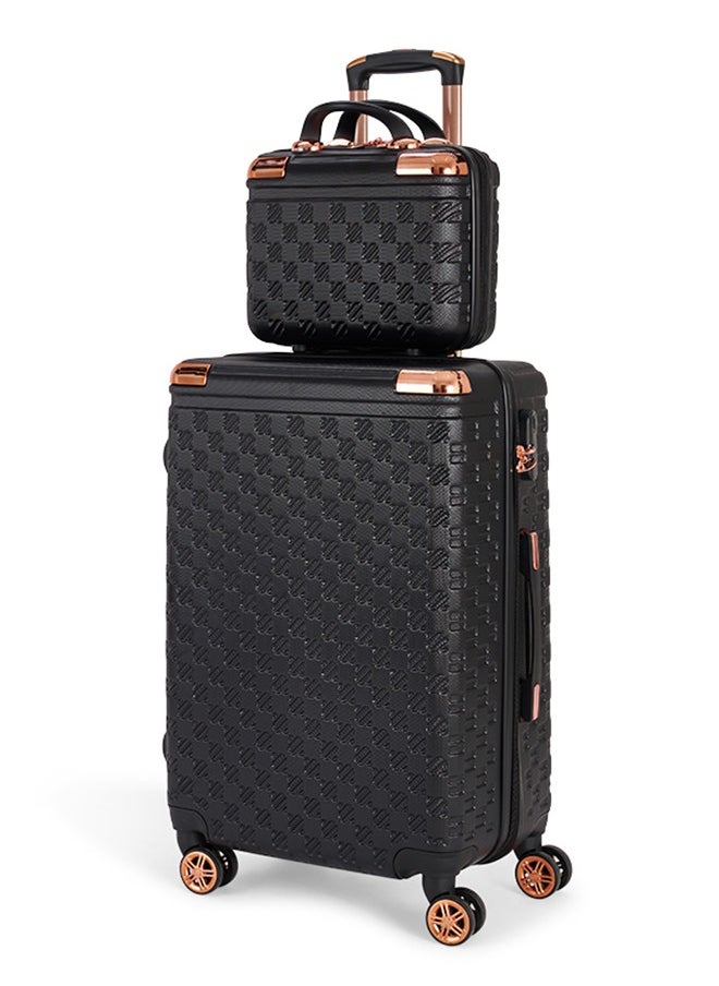 طقم شنط سفر مكون من 6 حقائب أمتعة لون أسود بمقاس 32"/28"/24"/20"/15"/12 انش