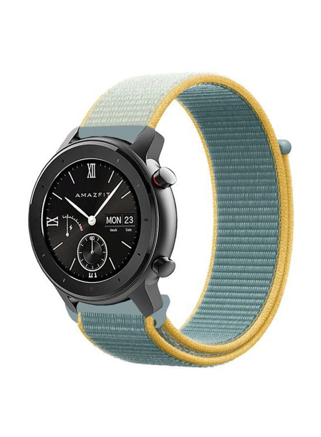 NIBEMINENT Replacement Band For Amazfit GTR Smartwatch 42 mm Sunshine Green/Yellow - Image 1