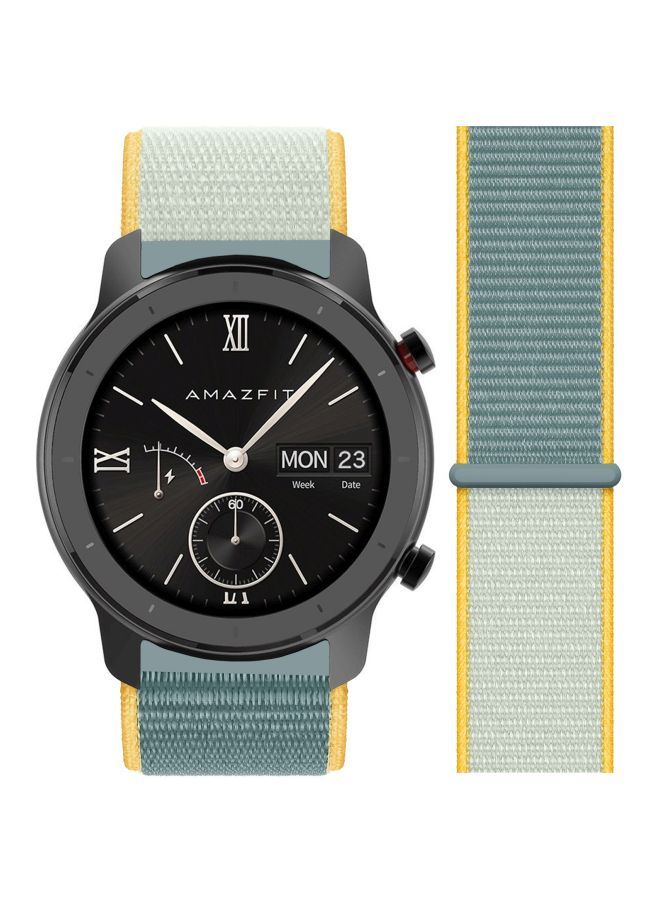 NIBEMINENT Replacement Band For Amazfit GTR Smartwatch 42 mm Sunshine Green/Yellow - Image 3